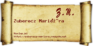 Zuberecz Marióra névjegykártya